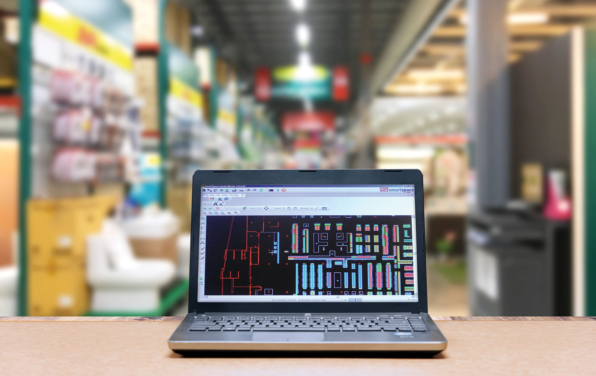 Cartographie de l’implantation en 2D avec audit de rentabilité au m²|