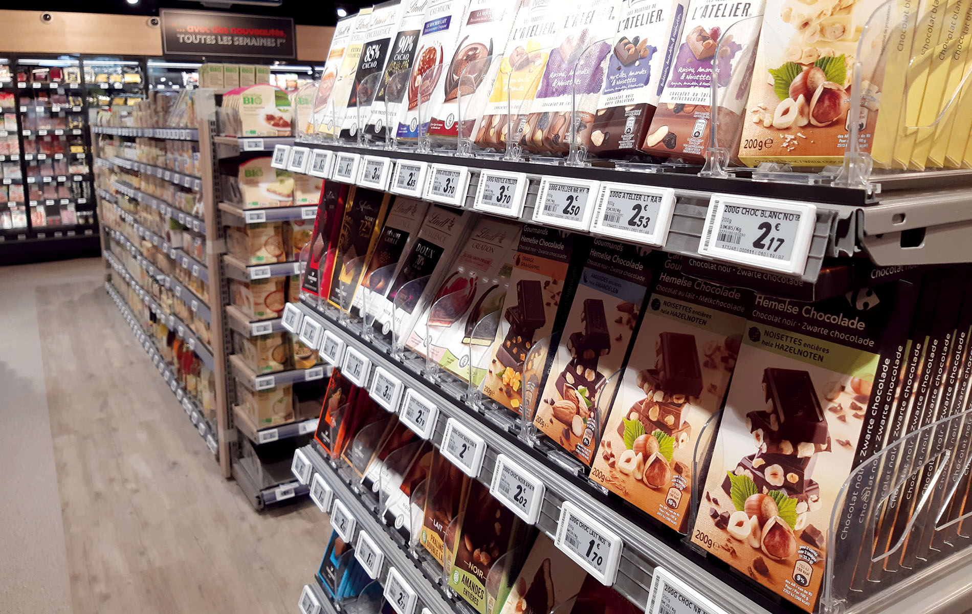 Installation d’Étiquettes Électroniques de Gondole EEG|